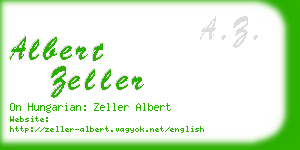 albert zeller business card